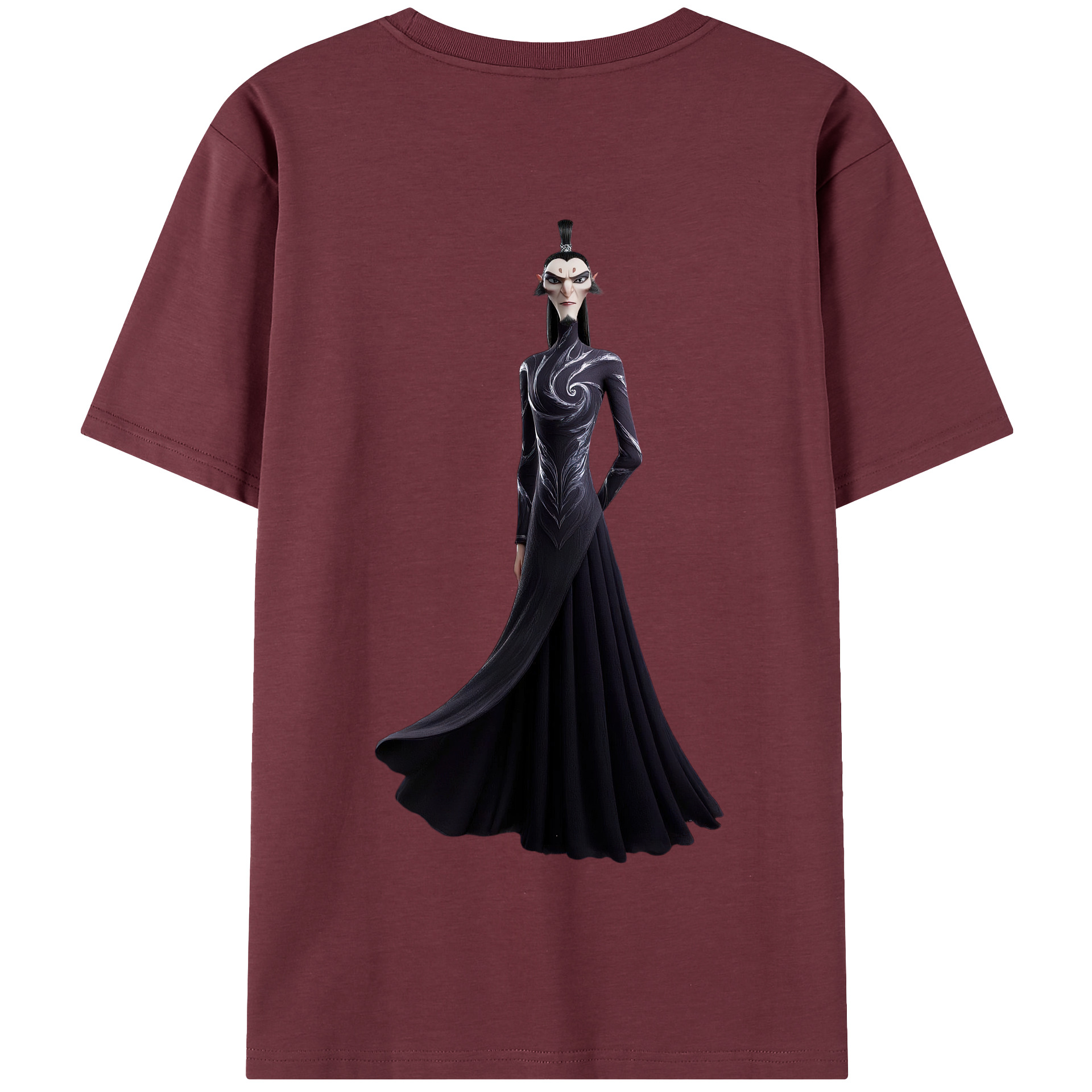 （画像用） Ne Zha 2 ナタ 魔童の大暴れ 綿100％半袖Tシャツ（背面プリント）